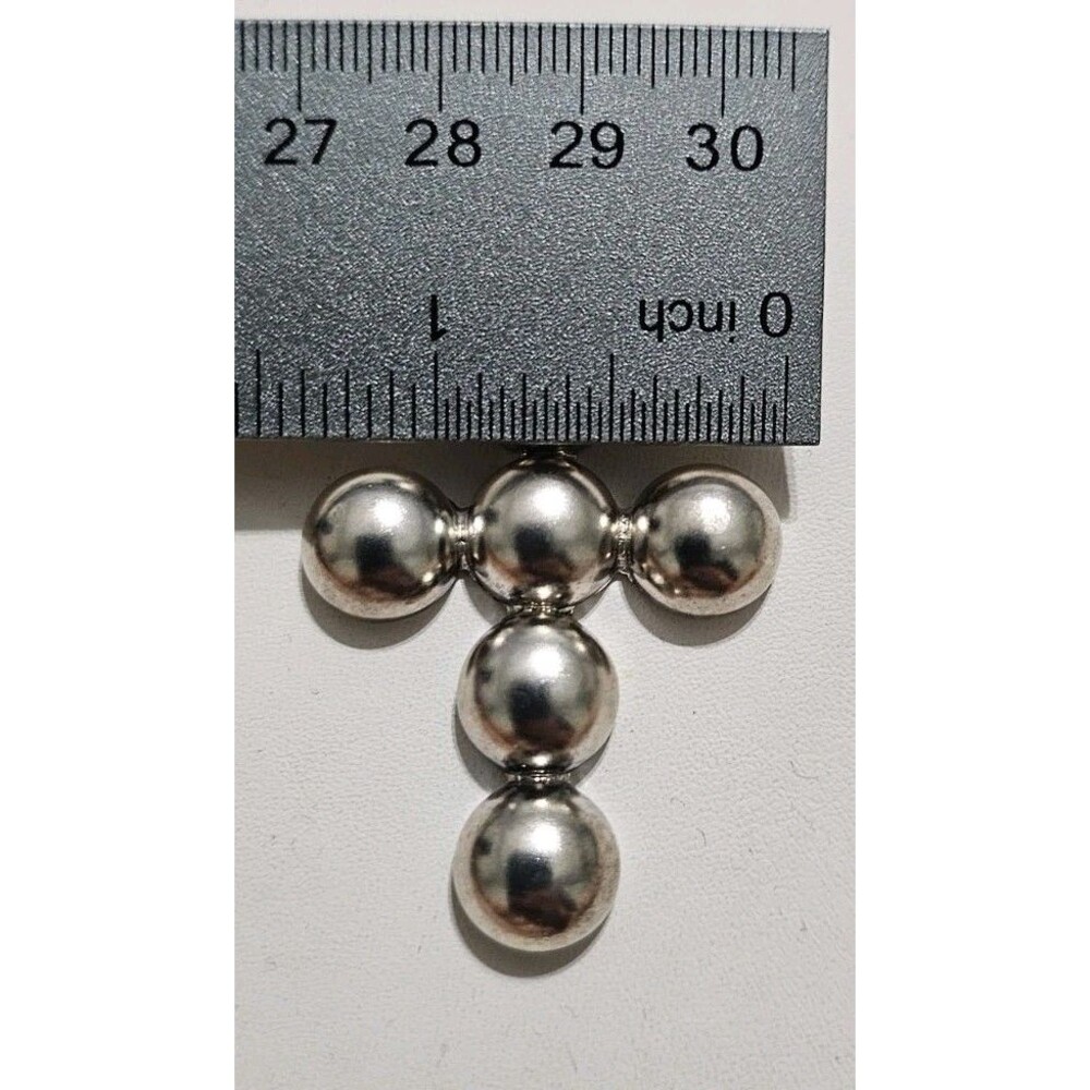 Chunky Sterling Silver Cross, 925 Silver Cross, Statement Piece, Cross Pendant - Picture 3 of 8